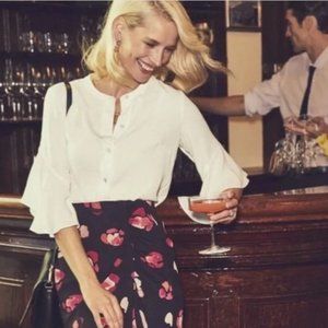 CABI | White Float Sleeve Button Down Blouse | XL NWOT